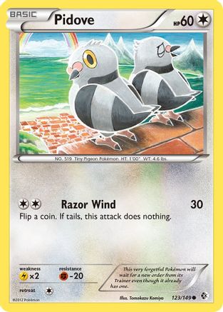 Pidove (123/149) [Black & White: Boundaries Crossed] Reverse Holofoil