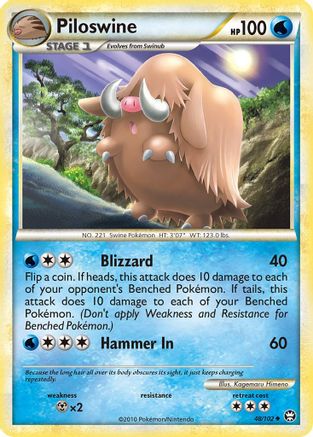 Piloswine (48/102) [HeartGold & SoulSilver: Triumphant] Reverse Holofoil