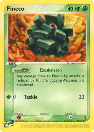 Pineco (71/97) [EX: Dragon] Reverse Holofoil