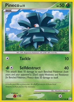 Pineco (113/146) [Diamond & Pearl: Legends Awakened] Reverse Holofoil