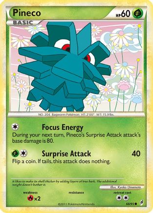 Pineco (68/95) [HeartGold & SoulSilver: Call of Legends] Reverse Holofoil