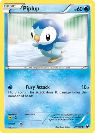 Piplup (27/108) [Black & White: Dark Explorers] Reverse Holofoil
