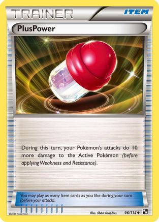 PlusPower (96/114) [Black & White: Base Set] Reverse Holofoil