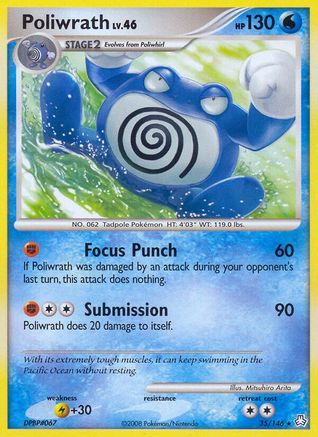 Poliwrath (35/146) [Diamond & Pearl: Legends Awakened] Reverse Holofoil