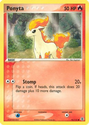 Ponyta (76/112) [EX: FireRed & LeafGreen] Reverse Holofoil