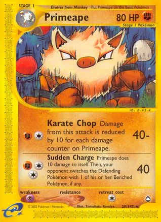 Primeape (29/147) [Aquapolis] Reverse Holofoil