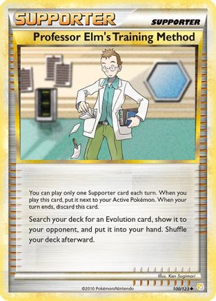Professor Elm's Training Method (100/123) [HeartGold & SoulSilver: Base Set] Reverse Holofoil