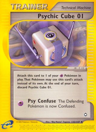 Psychic Cube 01 (132/147) [Aquapolis] Reverse Holofoil