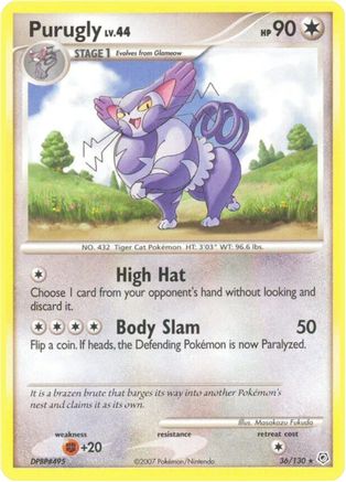 Purugly (36/130) [Diamond & Pearl: Base Set] Reverse Holofoil