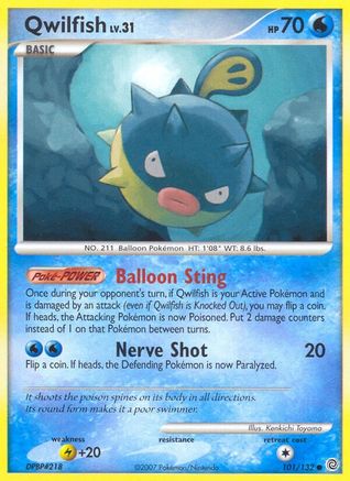 Qwilfish (101/132) [Diamond & Pearl: Secret Wonders] Reverse Holofoil
