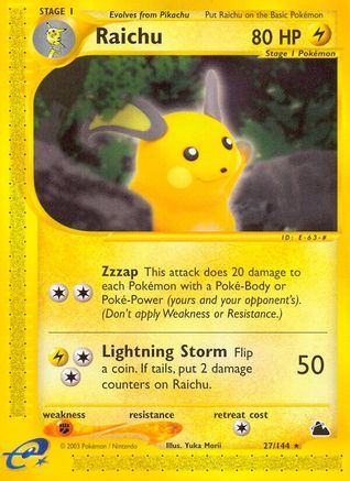 Raichu (27/144) [Skyridge] Reverse Holofoil