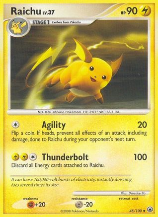 Raichu (45/100) [Diamond & Pearl: Majestic Dawn] Reverse Holofoil