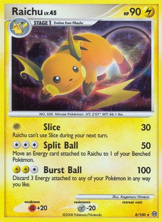 Raichu (8/100) [Diamond & Pearl: Stormfront] Reverse Holofoil