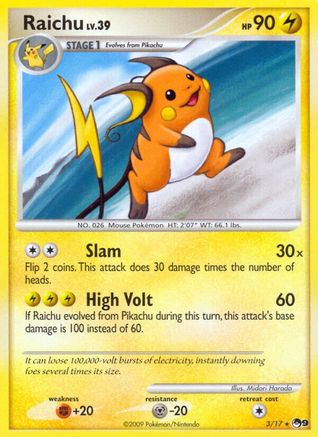 Raichu (3/17) [POP Series 9] Reverse Holofoil