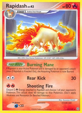 Rapidash (22/100) [Diamond & Pearl: Stormfront] Reverse Holofoil