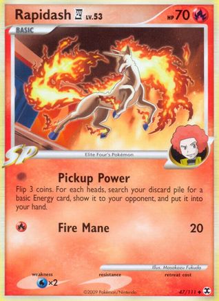 Rapidash (47/111) [Platinum: Rising Rivals] Reverse Holofoil