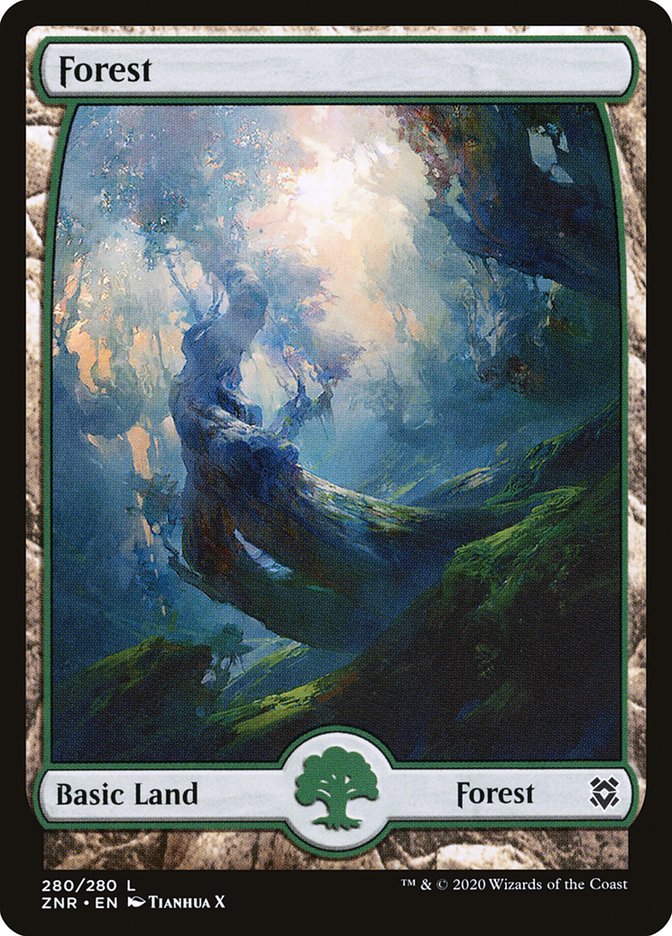 Forest (280) [Zendikar Rising] Foil
