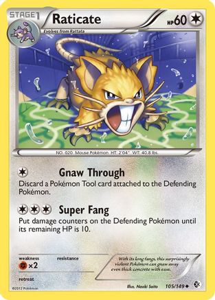 Raticate (105/149) [Black & White: Boundaries Crossed] Reverse Holofoil