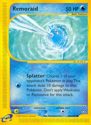 Remoraid (105/147) [Aquapolis] Reverse Holofoil
