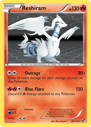 Reshiram (26/114) [Black & White: Base Set] Reverse Holofoil