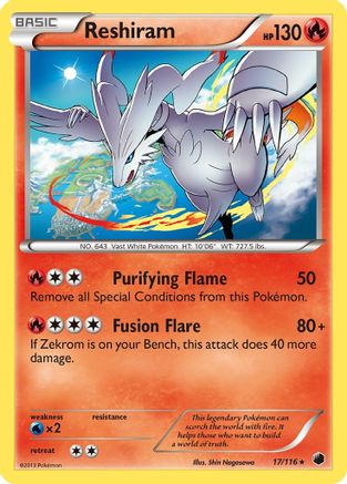 Reshiram (17/116) [Black & White: Plasma Freeze] Reverse Holofoil