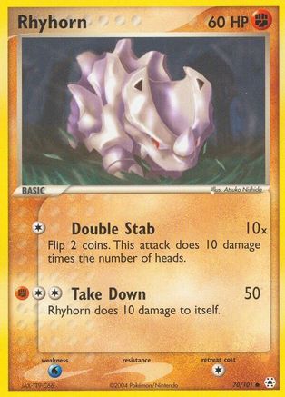 Rhyhorn (70/101) [EX: Hidden Legends] Reverse Holofoil