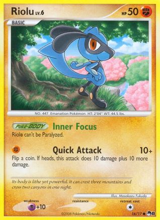 Riolu (16/17) [POP Series 8] Reverse Holofoil