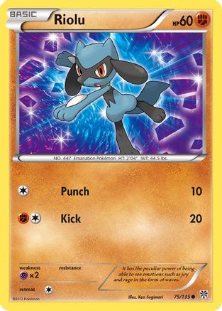 Riolu (75/135) [Black & White: Plasma Storm] Reverse Holofoil