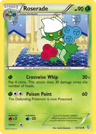 Roserade (14/124) [Black & White: Dragons Exalted] Reverse Holofoil