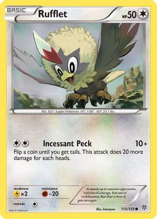 Rufflet (115/135) [Black & White: Plasma Storm] Reverse Holofoil