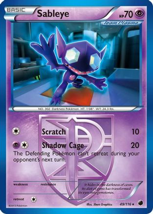 Sableye (49/116) [Black & White: Plasma Freeze] Reverse Holofoil