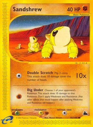 Sandshrew (92/144) [Skyridge] Reverse Holofoil