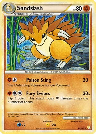 Sandslash (29/123) [HeartGold & SoulSilver: Base Set] Reverse Holofoil