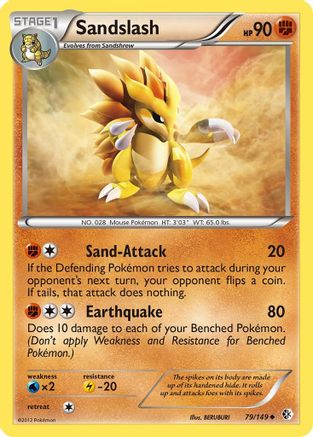 Sandslash (79/149) [Black & White: Boundaries Crossed] Reverse Holofoil
