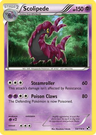 Scolipede (54/114) [Black & White: Base Set] Reverse Holofoil