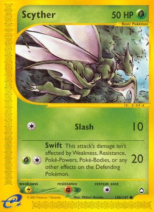Scyther (106/147) [Aquapolis] Reverse Holofoil