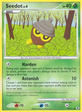 Seedot (78/111) [Platinum: Rising Rivals] Reverse Holofoil
