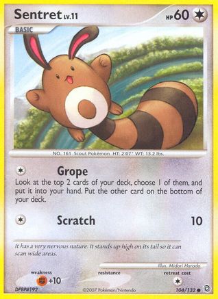 Sentret (104/132) [Diamond & Pearl: Secret Wonders] Reverse Holofoil