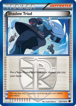 Shadow Triad (102/116) [Black & White: Plasma Freeze] Reverse Holofoil