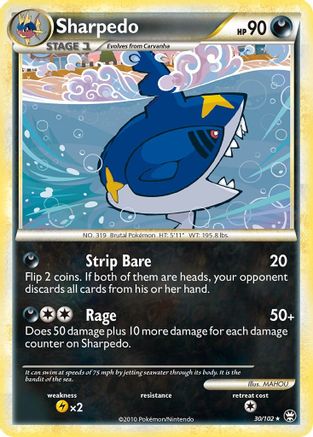 Sharpedo (30/102) [HeartGold & SoulSilver: Triumphant] Reverse Holofoil