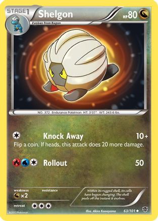 Shelgon (63/101) [Black & White: Plasma Blast] Reverse Holofoil