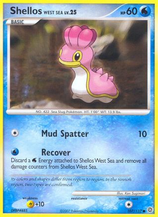 Shellos West Sea (107/132) [Diamond & Pearl: Secret Wonders] Reverse Holofoil