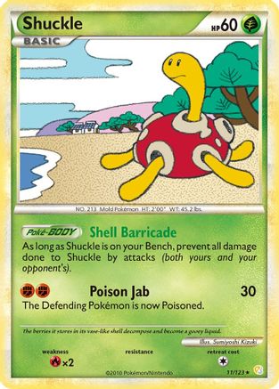 Shuckle (11/123) [HeartGold & SoulSilver: Base Set] Reverse Holofoil