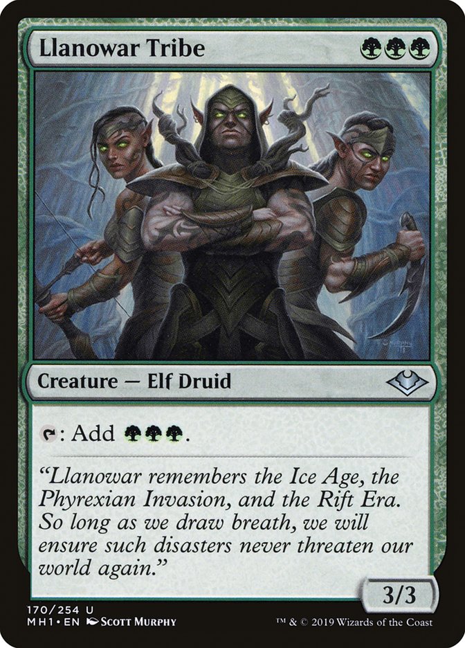 Llanowar Tribe [Modern Horizons] Foil