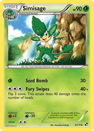 Simisage (8/114) [Black & White: Base Set] Reverse Holofoil