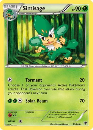 Simisage (11/146) [XY: Base Set] Reverse Holofoil