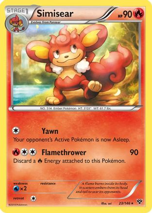 Simisear (23/146) [XY: Base Set] Reverse Holofoil