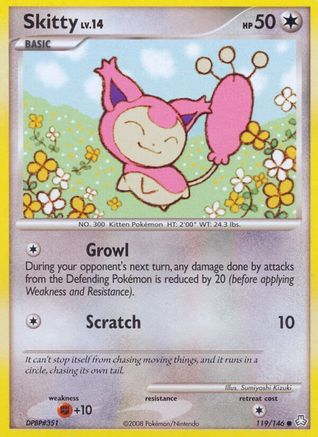 Skitty (119/146) [Diamond & Pearl: Legends Awakened] Reverse Holofoil
