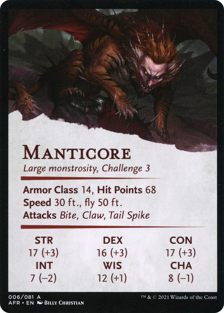 Manticore // Manticore  [Adventures in the Forgotten Realms Art Series] (Borderless) Foil