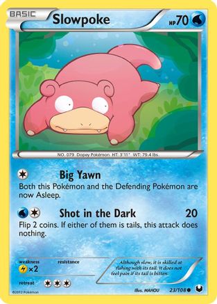 Slowpoke (23/108) [Black & White: Dark Explorers] Reverse Holofoil